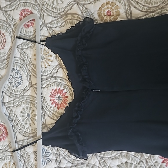 Helen Wang size 2 silk dress.dark blue - Picture 5 of 15